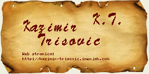 Kazimir Trišović vizit kartica